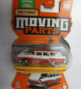 Matchbox - 2022 - 70 Years Edition - Moving Parts - 1957 FORD COUNTRY SEDAN - 7/54 - Red white - Metal base