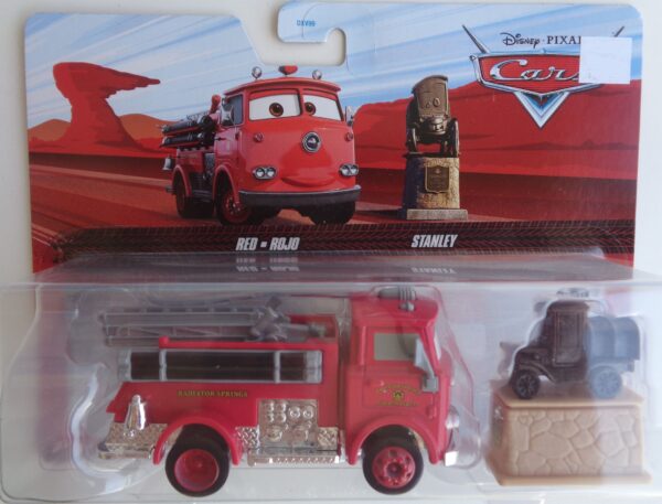 Hotwheels - Disney Pixar Cars - Fire engine - Red Rojo - Stanley - Large size