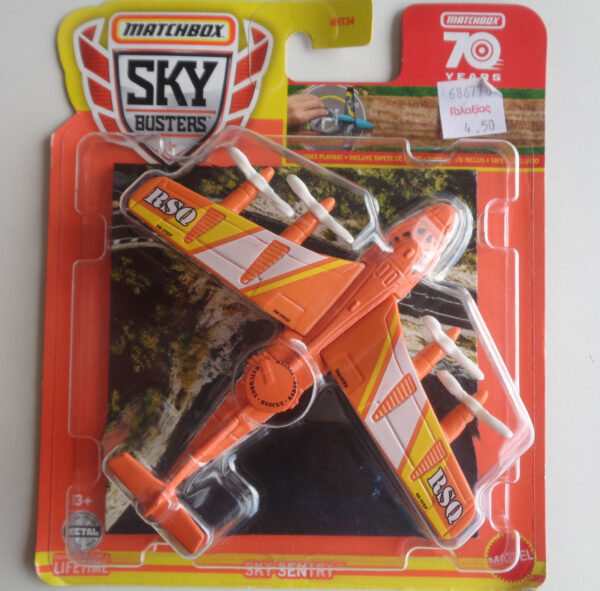 Matchbox - Fire fighting plane - Sky Centry - orange