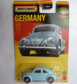 Matchbox - 2022 - Country Editions - Germany - '62 VOLKSWAGEN BEETLE - 11/12 - Light blue - Metal base