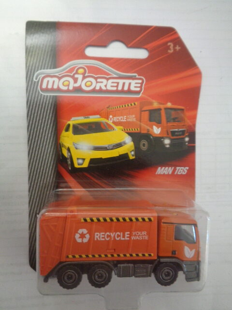 Majorette - City - MAN TGS - Garbage recycling truck - Orange