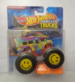 Hotwheels - Monster Trucks - WRECKREATIONAL - HWMT Back to Basics - 5/6 - Van - Yellow multicolored