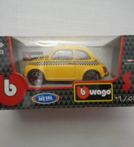 Burago - Scale 1 : 43 - Box - FIAT 500 - Model 1965 - New York City Taxi - Yellow