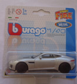 Burago - 1/43 - Street Fire - JAGUAR F-TYPE COUPE R - 2015 - Silver