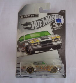 Hotwheels - Long cards - ZAMAC - '68 OLDSMOBILE 442 - 5/8 - Metal silver - 50th year HW anniversary model