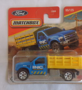 Matchbox - Mainline - FORD F-350 STAKE BED TRUCK - 95/125 - Blue yellow