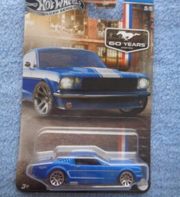 Hotwheels - Silver Series - 60 Years - Mustang Series - '65 FORD MUSTANG 2+2 FASTBACK - 5/5 - Blue - Plastic base
