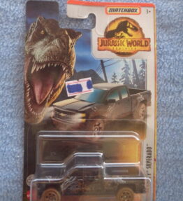 Matchbox - Jurassic World - '15 CHEVY SILVERADO - Black colored pickup truck
