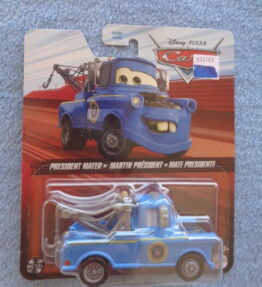 Hotwheels - Disney Pixar Cars - Single - PRESIDENT MATER - Blue crane truck