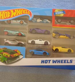 Hot Wheels 10 - Multipack - 10 cars - Scale 1:64 - Ford GT40 light blue as first car and Ford Mustang as special attraction in brick color - Series # 54886