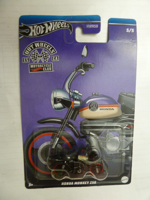 Hotwheels - 2023 - Motorcycle Club - HONDA MONKEY 250 - 5/5 - Black with red wheel reems