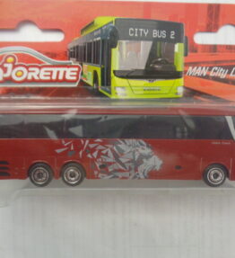 Majorette - City Bus - MAN CITY LION'S COACH L - Large luxury coach - Red