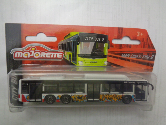 Majorette  - City Bus - MAN LION'S CITY C - City transport bus - White with graphics