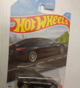 Hotwheels - Long Cards - TESLA MODEL 3 - 3/5 - Black