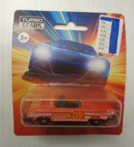 Turbo Gears - Collectible Car - PASSENGER COUPE - with logo "Predator 8" - Orange - Our ref. # 017