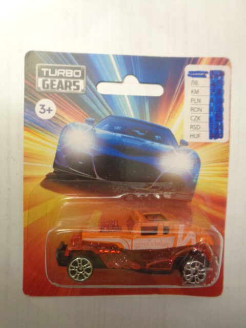 Turbo Gears - Collectible Car - VINTAGE CAR REPLICA - Orange - Our ref. # 018