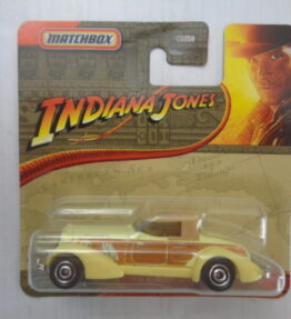 Matchbox - 2024 - Mainline - Indiana Jones - 1936 AUBURN SPEEDSTER B51 - 48/125 - Cream with brown striping at sides - Metal base