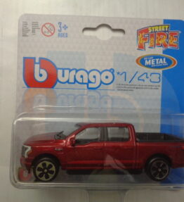 Burago - 2023 - Street Fire - Scale 1 - 43 - FORD F-150 - Double cab pickup truck - Red