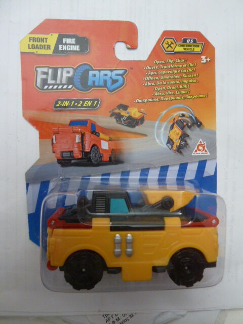 Alpha Group - Flip Cars - 2020 - FRONT LOADER trnsforming into FIRE ENGINE - CONSTRUCTION VEHICLE - 05 - Yellow black