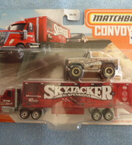 Matchbox - Convoys - LONESTAR AND BOX TRAILER 1972 / FORD BRONCO 4 x 4 - Brick red - Skyjacker suspensions