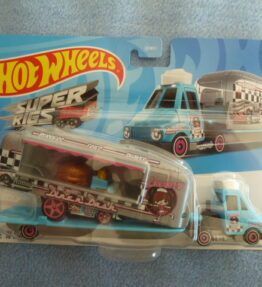 Hotwheels - 2023 - Super Rigs - DINE 'N DASH - Light blue and grey