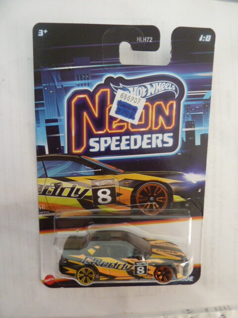 Hotwheels - 2025 - Neon Speeders - '98 HONDA PRELUDE - # 1 : 8 - Black with yellow orange colorations