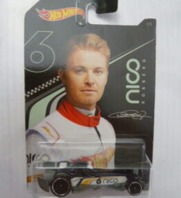 Hotwheels - 2018 - Long Cards - F-RACER - Formula 1 car - 1/3 - Black - Driver Nico Rosberg