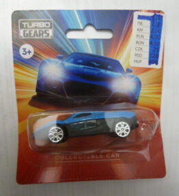 Turbo Gears - Collectible Car - SPORTS CAR - Logo on engine cover top "Blaze Runner" - Light blue - Our ref. # 016