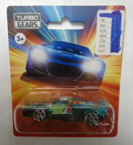 Turbo Gears - Collectible Car - SPORTS CAR - Full of graphics - Mainly green - Our ref. # 011