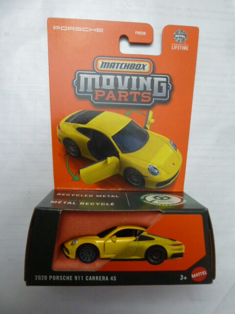 Matchbox - 2024 - Moving Parts - 2020 PORSCHE 911 CARRERA 4S - Yellow