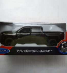 Welly - Scale 1 : 34 - 2017 CHEVROLET SILVERADO - Double cab pickup truck - Black