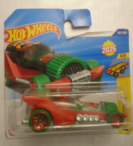 Hotwheels - 2025 - Mainline - HOT WHEENGS - Fast Foodie - 197/250 - 5/5 - Bottle carriage on wheels - Red and green - Metal base