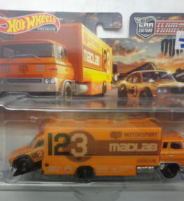 Hotwheels - 2021 - Premium - Car Culture - Team Transport - MAD MIKE MAZDA RX3 GT - SAKURA SPRINTER - # 58 - Orange