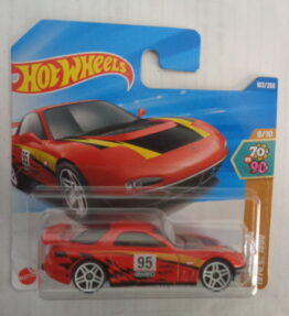 Hotwheels - 2025 - Mainline - '95 MAZDA RX-7 DRIFT / DERAPER - 163/250 - 9/10 - 70's vs 90's - Red