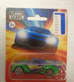 Turbo Gears - Collectible Cars - FANCY PASSENGER VINTAGE CAR – Green and purple - Our ref. # 030