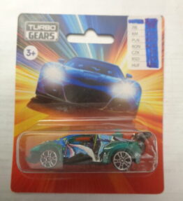 Turbo Gears - Collectible Car - FANCY SPORTS RACER CAR - Green with graphics - Our ref. # 034