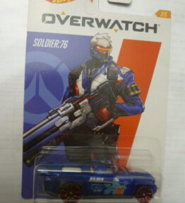 Hotwheels - 2019 - Overwatch - Soldier 76 - SOLID MUSCLE - 2/5 - Pickup truck - Blue