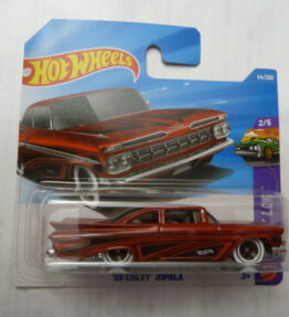 Hotwheels - 2025 - Mainline - '59 CHEVY IMPALA - Layin Low - 44/250 - 2/5 - Red - Metal base