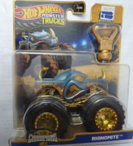 Hotwheels - 2025 - Monster Trucks - Single - 50th Anniversary Bigfoot - Trophy Champions Series - RHINOMITE - Teal and gold