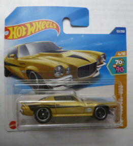 Hotwheels - Mainline - '70 CHEVY CAMARO RS - 53/250 - 3/10 - 70's vs 90's - Gold color - Metal base