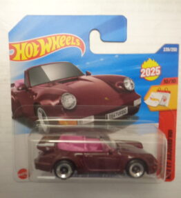 Hotwheels - 2025 - Mainline - PORSCHE 911 TURBO CABRIOLET - Then and now - 239/250 - 10/10 - Burgundy red