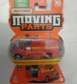 Matchbox - 2022 - 70 Years Edition - Moving Parts - 2019 RAM AMBULANCE - 26/54 - Red - Metal base
