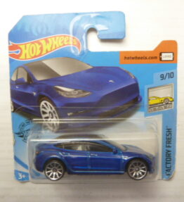 Hotwheels - 2018 - Mainline - TESLA MODEL 3 - Factory Fresh - 112/250 - 9/10 - Blue