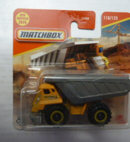 Matchbox - 2025 - Mainline - MNX TURF HAULER II - 116/125 - Large excavation truck - Yellow and grey