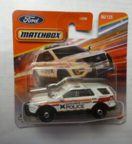 Matchbox - 2024 - Mainline - 2016 FORD INTERCEPTOR UTILITY - 96/125 - Police car - White