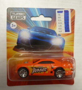 Turbo Gears - Collectible Car - SEDAN CAR WITH WINNER LOGO - Orange - Our ref. 037