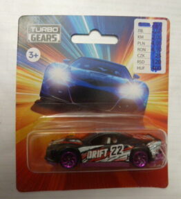 Turbo Gears - Collectible Car - MUSCLE CAR DRIFT 22 - Black covered with graphics - Our ref. # 041