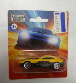 Turbo Gears - Collectible Car - SPORTS RACE CAR - Yellow - Our ref. # 049