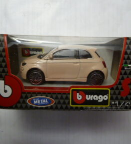 Burago - Scale 1 : 43 - Box - FIAT 500 e - Full Electric - Model 2021 - Peach pink