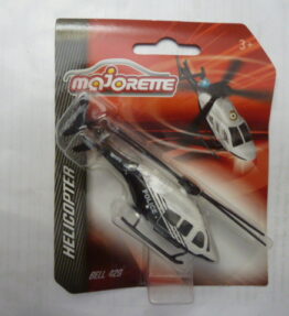 Majorette - Helicopter - BELL 429 - Police - Black and white